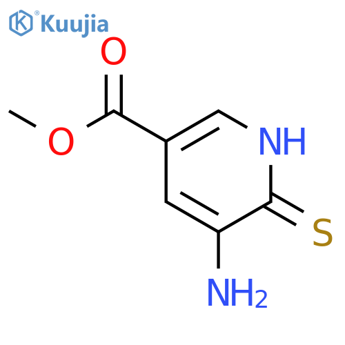 3-Pyridinecarboxylic acid, 5-amino-1,6-dihydro-6-thioxo-, methyl ester structure