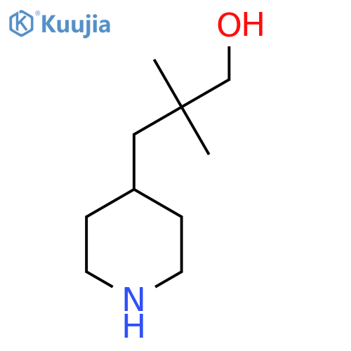 2,2-dimethyl-3-(piperidin-4-yl)propan-1-ol structure