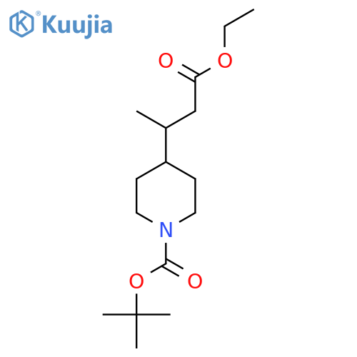 Tert-butyl 4-(4-ethoxy-4-oxobutan-2-yl)piperidine-1-carboxylate structure