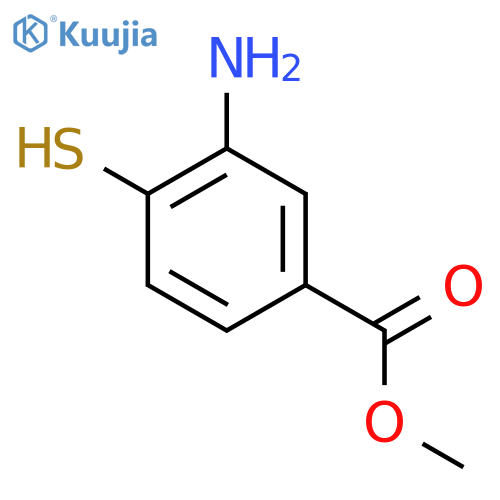 Benzoic acid, 3-amino-4-mercapto-, methyl ester structure