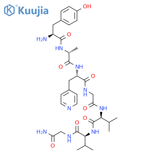 Glycinamide, L-tyrosyl-D-alanyl-3-(4-pyridinyl)-L-alanylglycyl-L-valyl-L-valyl- structure