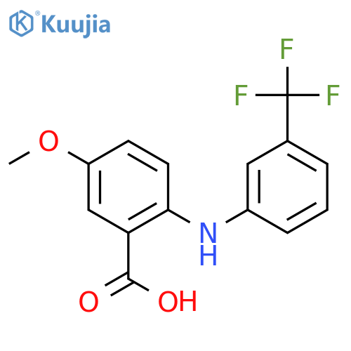 Benzoic acid, 5-methoxy-2-[[3-(trifluoromethyl)phenyl]amino]- structure