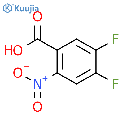 4,5-Difluoro-2-nitrobenzoic acid structure