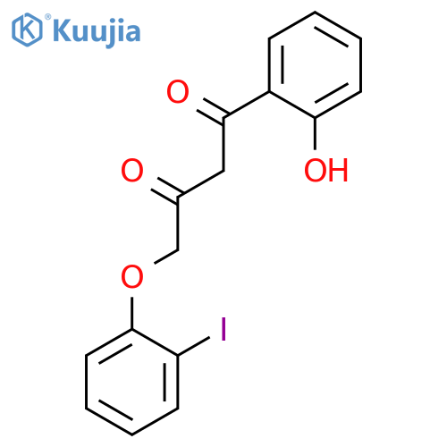 1,3-Butanedione, 1-(2-hydroxyphenyl)-4-(2-iodophenoxy)- structure