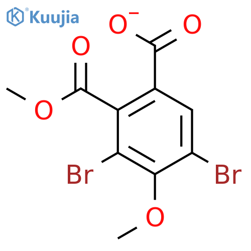 1,2-Benzenedicarboxylic acid, 3,5-dibromo-4-methoxy-, 2-methyl ester structure