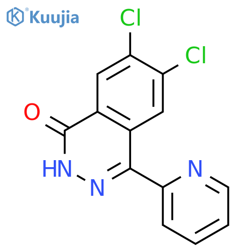 1(2H)-PHTHALAZINONE, 6,7-DICHLORO-4-(2-PYRIDINYL)- structure