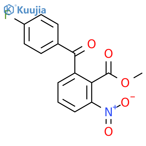 Benzoic acid, 2-(4-fluorobenzoyl)-6-nitro-, methyl ester structure
