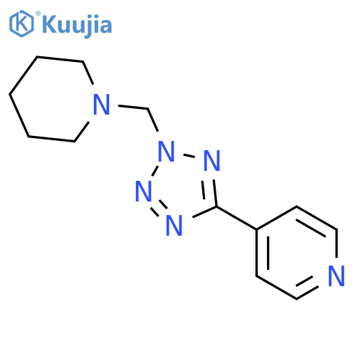 Pyridine, 4-[2-(1-piperidinylmethyl)-2H-tetrazol-5-yl]- structure