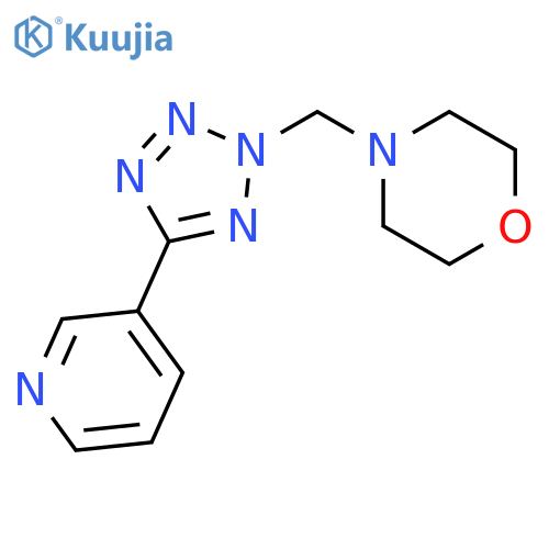 Morpholine, 4-[[5-(3-pyridinyl)-2H-tetrazol-2-yl]methyl]- structure