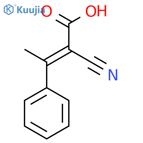 (E)-2-Cyano-3-phenyl-2-butenoic acid structure