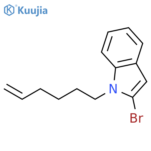 1H-Indole, 2-bromo-1-(5-hexenyl)- structure