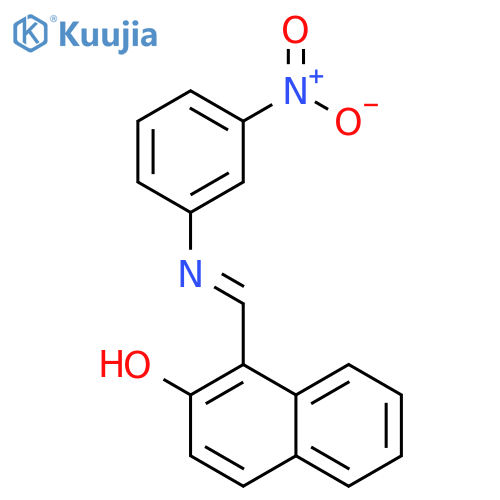 2-Naphthalenol, 1-[[(3-nitrophenyl)imino]methyl]- structure