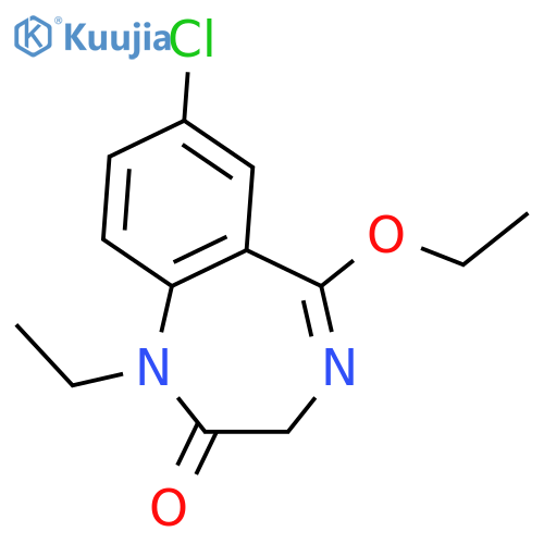 7-chloro-5-ethoxy-1-ethyl-1,3-dihydro-2H-1,4-benzodiazepin-2-one structure