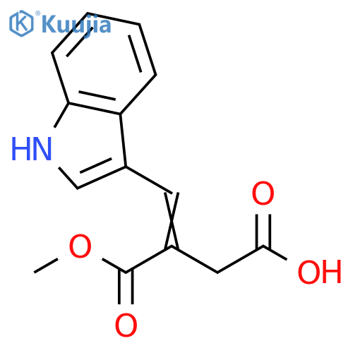 Butanedioic acid, (1H-indol-3-ylmethylene)-, 1-methyl ester structure