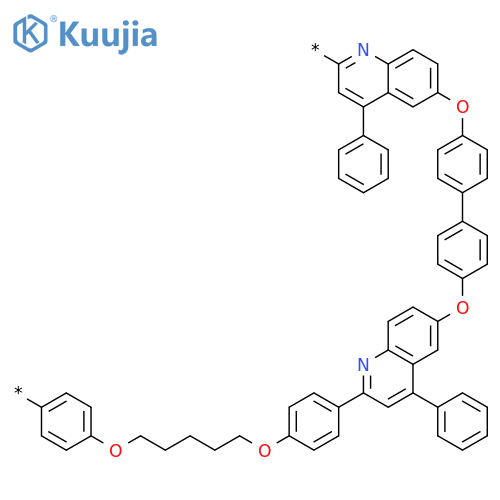 Poly[(4-phenyl-2,6-quinolinediyl)oxy[1,1'-biphenyl]-4,4'-diyloxy(4-phenyl-6,2-quinolinediyl)-1,4-phenyleneoxy-1,5-pentanediyloxy-1,4-phenylene] structure