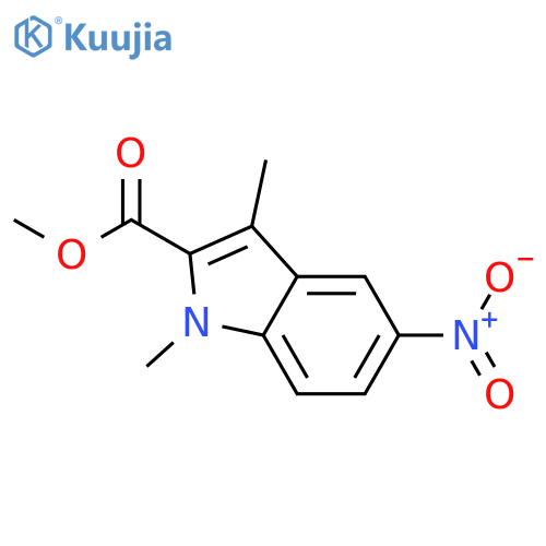 1H-Indole-2-carboxylic acid, 1,3-dimethyl-5-nitro-, methyl ester structure