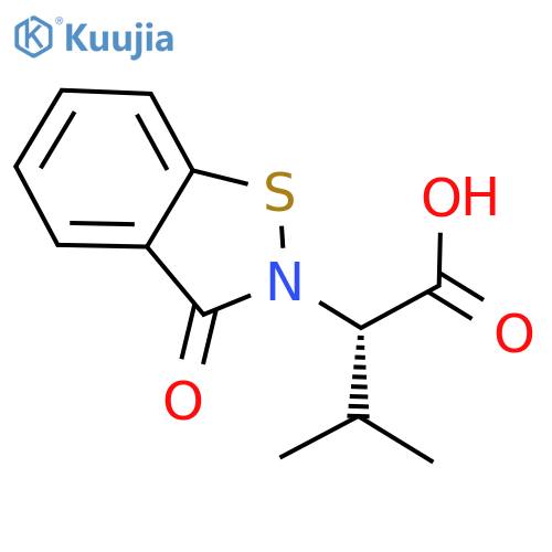 (2S)-3-Methyl-2-(3-oxo-2,3-dihydro-1,2-benzothiazol-2-yl)butanoic Acid structure