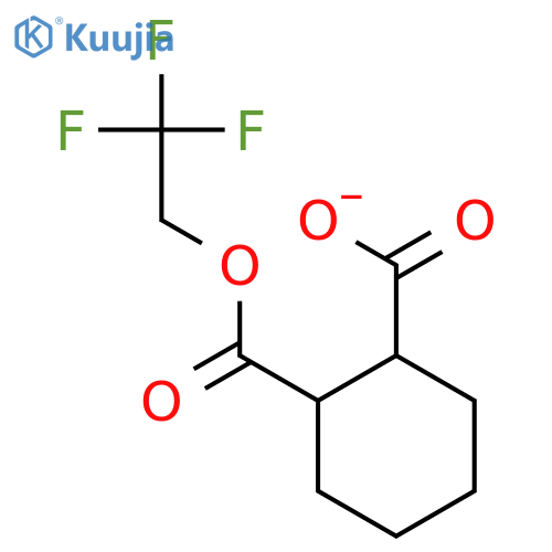 1,2-Cyclohexanedicarboxylic acid, mono(2,2,2-trifluoroethyl) ester structure