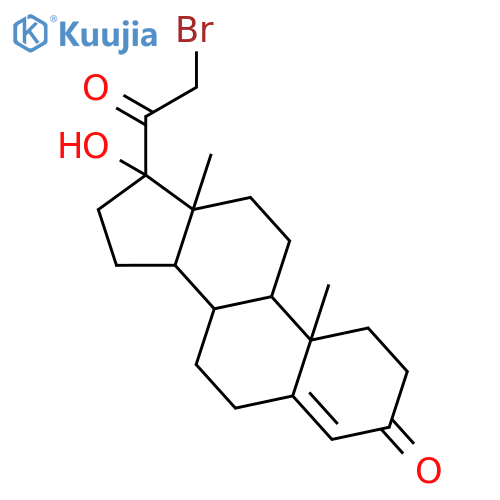 21-bromo-17-hydroxypregn-4-ene-3,20-dione structure