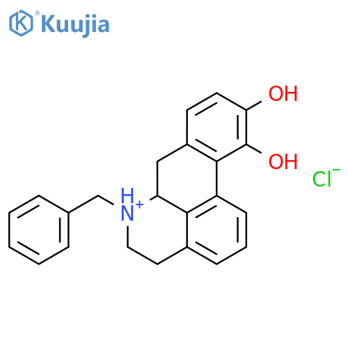 (6aR)-6-benzyl-10,11-dihydroxy-5,6,6a,7-tetrahydro-4H-dibenzo[de,g]quinolinium chloride structure