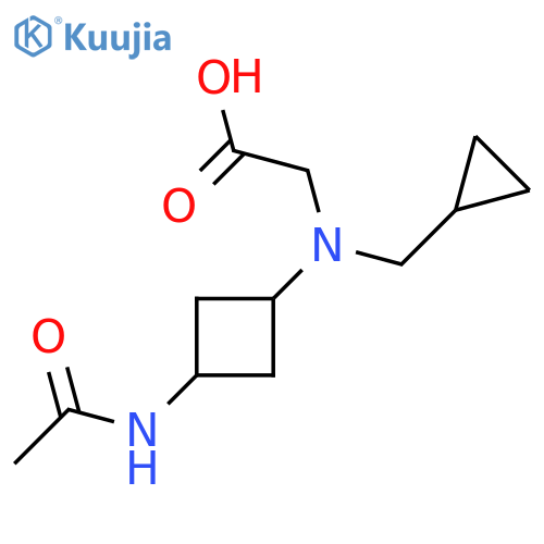 2-[(Cyclopropylmethyl)(3-acetamidocyclobutyl)amino]acetic acid structure