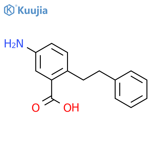 Benzoic acid, 5-amino-2-(2-phenylethyl)- structure