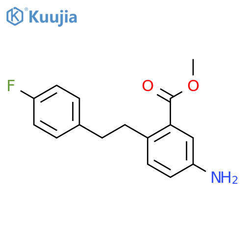 Benzoic acid, 5-amino-2-[2-(4-fluorophenyl)ethyl]-, methyl ester structure