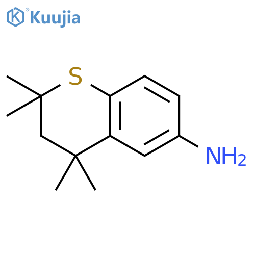 3,4-Dihydro-2,2,4,4-tetramethyl-2H-1-benzothiopyran-6-amine structure