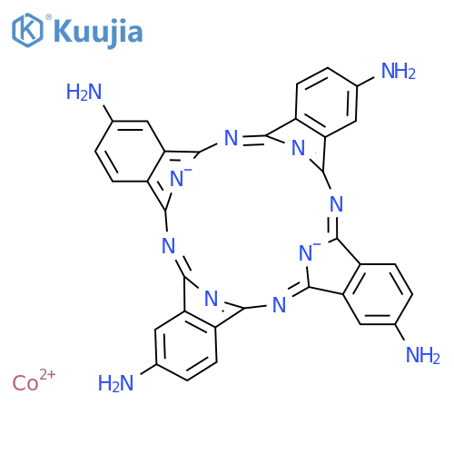 Cobalt(2+);2,11,20,29,37,39-hexaza-38,40-diazanidanonacyclo[28.6.1.13,10.112,19.121,28.04,9.013,18.022,27.031,36]tetraconta-1,3,5,7,9,11,13(18),14,16,19(39),20,22(27),23,25,28,30(37),31(36),32,34-nonadecaene-6,15,24,33-tetramine structure
