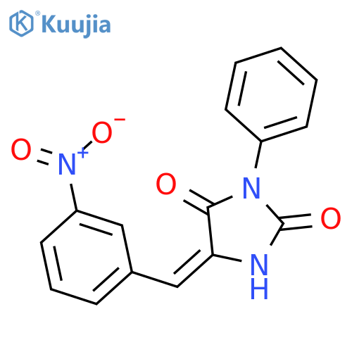 2,4-Imidazolidinedione, 5-[(3-nitrophenyl)methylene]-3-phenyl-, (5Z)- structure