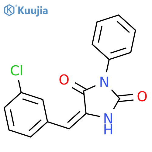 2,4-Imidazolidinedione, 5-[(3-chlorophenyl)methylene]-3-phenyl-, (5Z)- structure