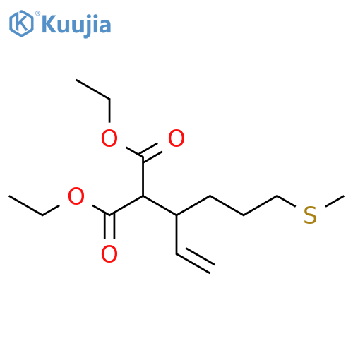 Propanedioic acid, [1-ethenyl-4-(methylthio)butyl]-, diethyl ester structure