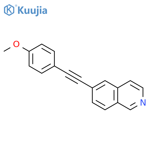 Isoquinoline, 6-[(4-methoxyphenyl)ethynyl]- structure