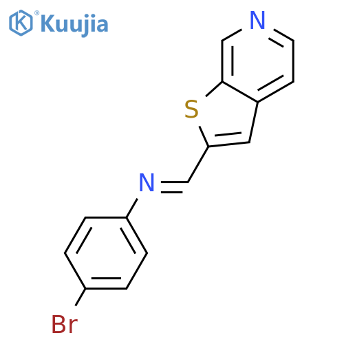 BENZENAMINE, 4-BROMO-N-(THIENO[2,3-C]PYRIDIN-2-YLMETHYLENE)- structure