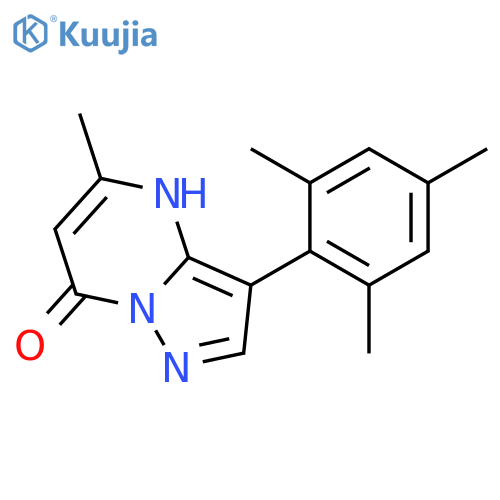 PYRAZOLO[1,5-A]PYRIMIDIN-7(4H)-ONE, 5-METHYL-3-(2,4,6-TRIMETHYLPHENYL)- structure