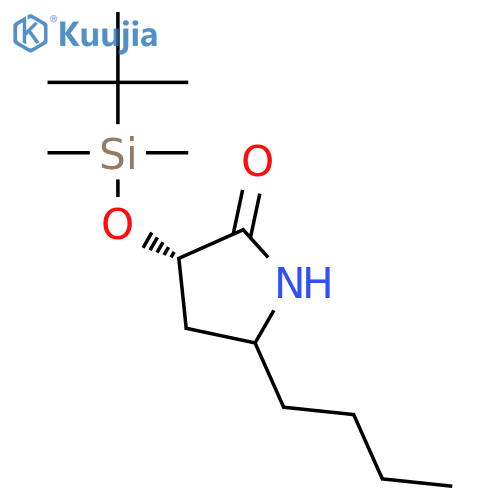 2-Pyrrolidinone, 5-butyl-3-[[(1,1-dimethylethyl)dimethylsilyl]oxy]-, (3S)- structure