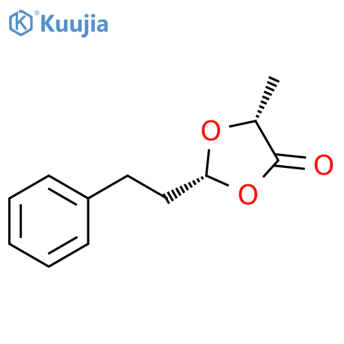 1,3-Dioxolan-4-one, 5-methyl-2-(2-phenylethyl)-, (2R,5R)-rel- structure