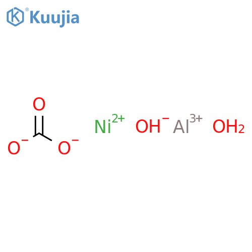 Aluminum nickel carbonate hydroxide, hydrate structure