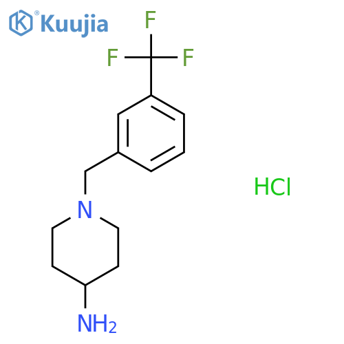 1-{3-(trifluoromethyl)phenylmethyl}piperidin-4-amine hydrochloride structure