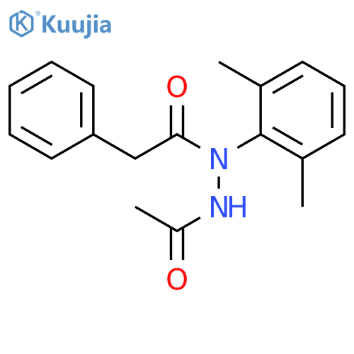 Benzeneacetic acid, 2-acetyl-1-(2,6-dimethylphenyl)hydrazide structure