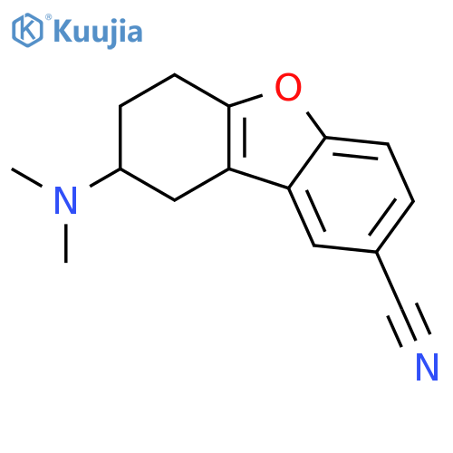 2-DIBENZOFURANCARBONITRILE, 8-(DIMETHYLAMINO)-6,7,8,9-TETRAHYDRO- structure