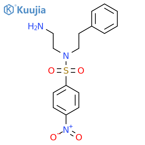 N-(2-aminoethyl)-4-nitro-N-(2-phenylethyl)benzene-1-sulfonamide structure