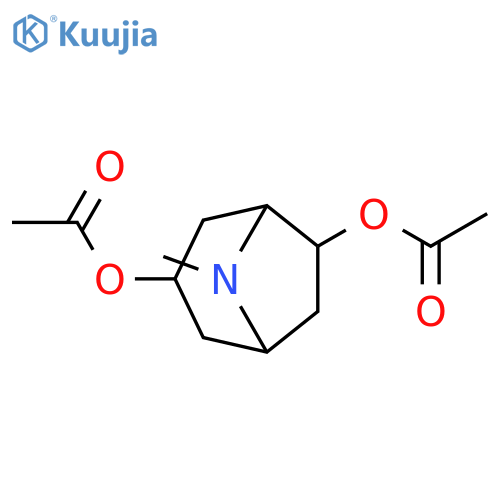 8-Azabicyclo[3.2.1]octane-3,6-diol, 8-methyl-, diacetate (ester) structure