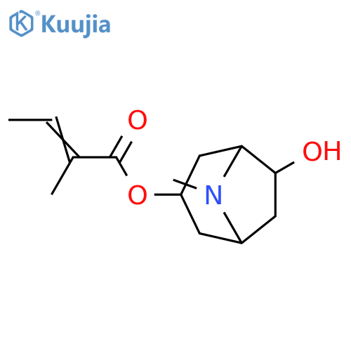 2-Butenoic acid, 2-methyl-, 6-hydroxy-8-methyl-8-azabicyclo[3.2.1]oct-3-yl ester structure