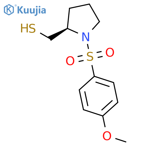 2-Pyrrolidinemethanethiol, 1-[(4-methoxyphenyl)sulfonyl]-, (R)- structure