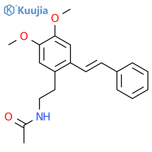 Acetamide, N-[2-[4,5-dimethoxy-2-[(1E)-2-phenylethenyl]phenyl]ethyl]- structure