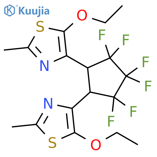 Thiazole, 4,4'-(3,3,4,4,5,5-hexafluoro-1,2-cyclopentanediyl)bis[5-ethoxy-2-methyl- structure