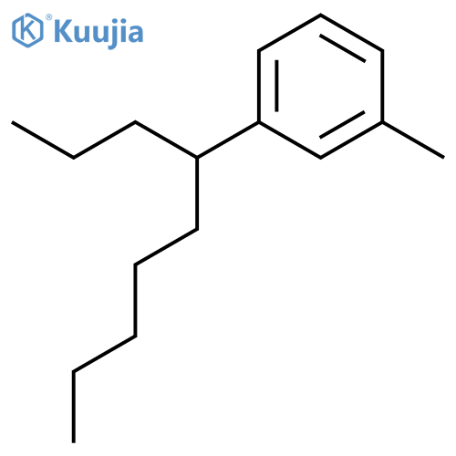 Benzene, 1-methyl-3-(1-propylhexyl)- structure