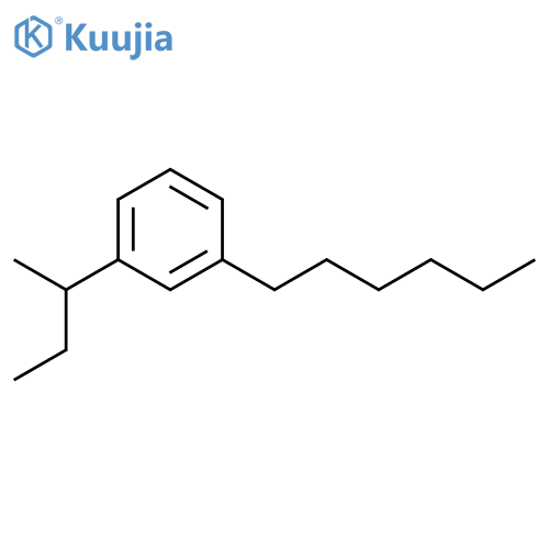 Benzene, 1-hexyl-3-(1-methylpropyl)- structure