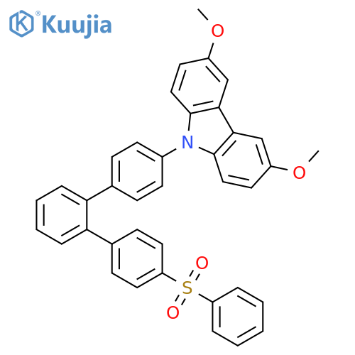 9H-Carbazole, 3,6-dimethoxy-9-[4''-(phenylsulfonyl)[1,1':2',1''-terphenyl]-4-yl]- structure